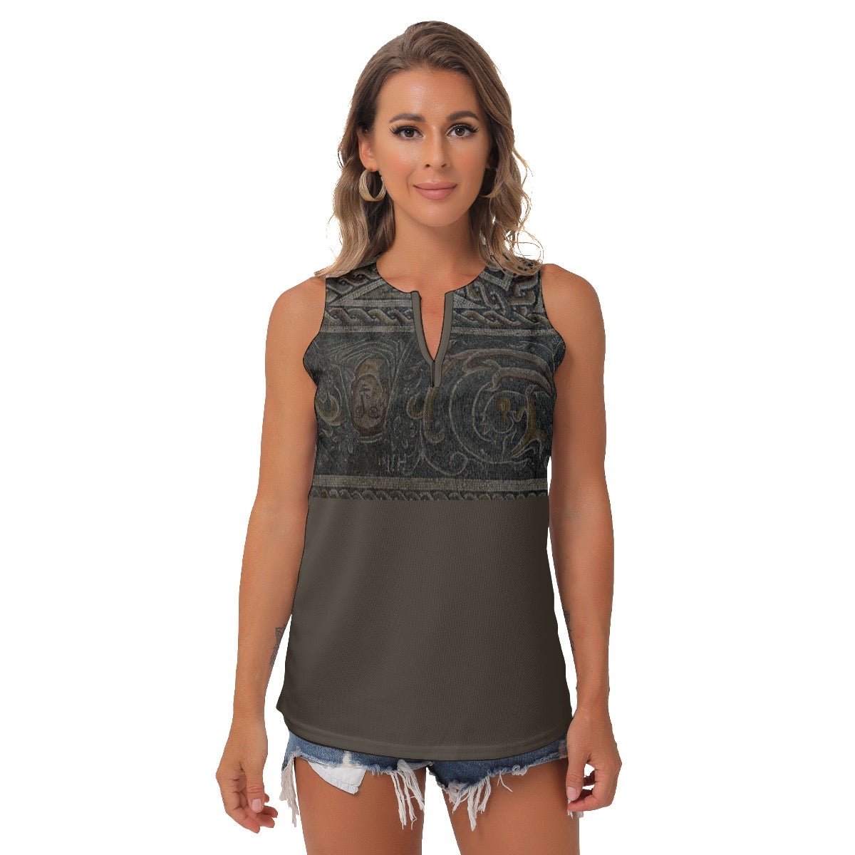 Merida Taapestry Women's Sleeveless V-Neck Top