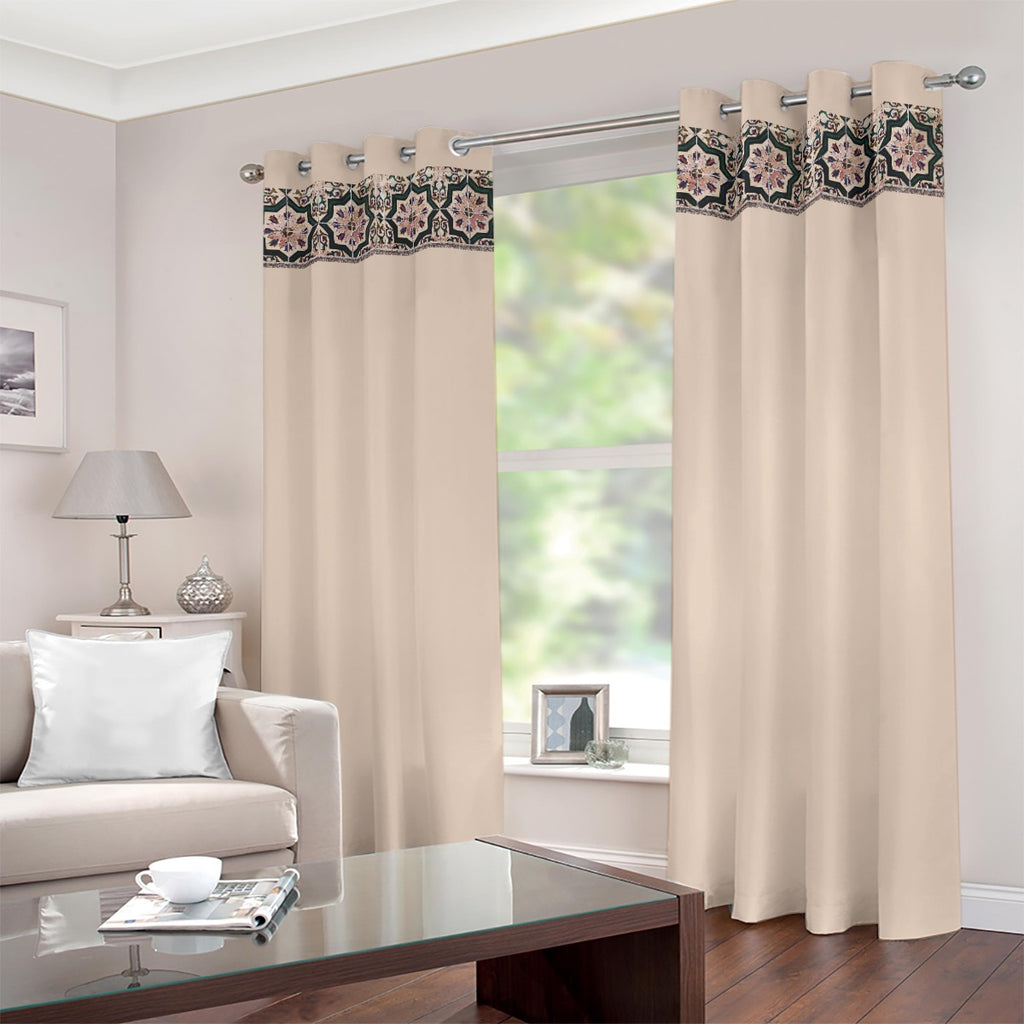 Portugal Flowers Grommet Curtains | 265(gsm)
