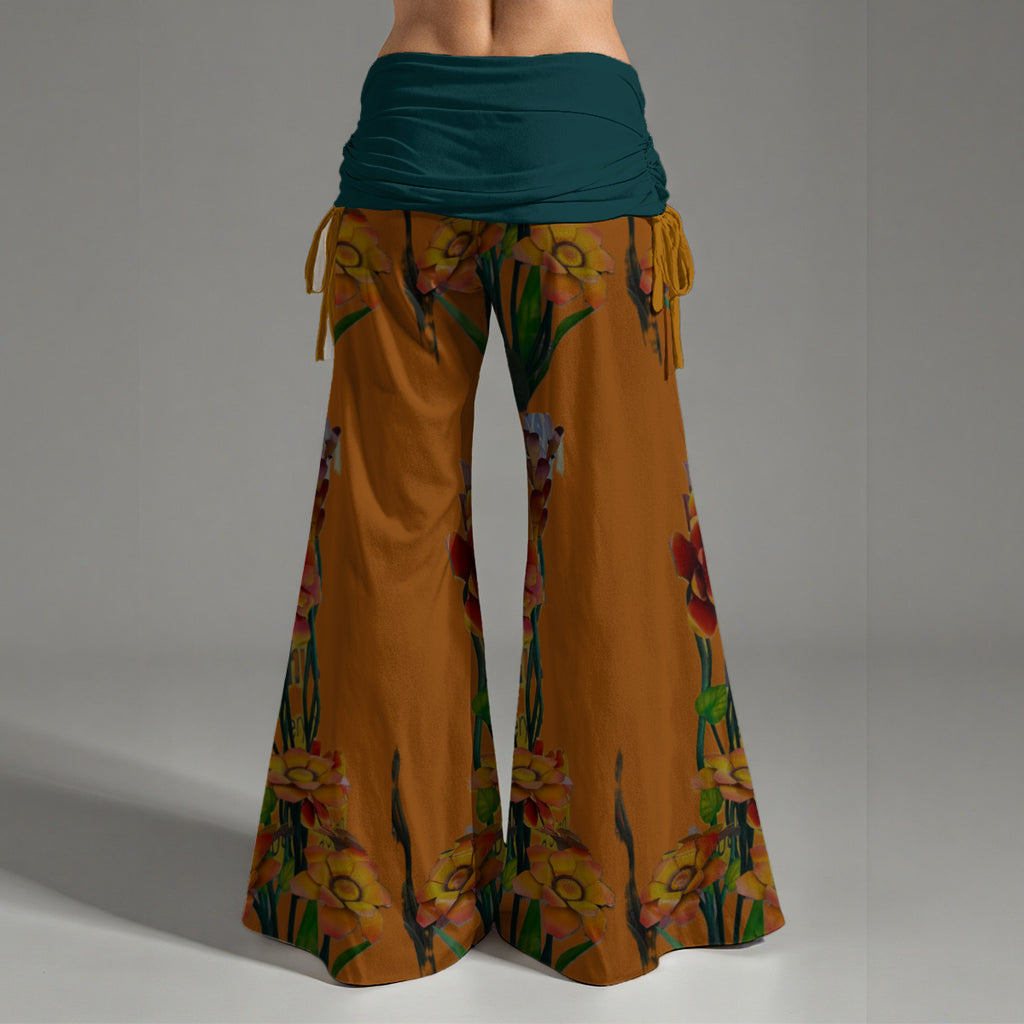 All-Over Print Women's High Waist Wide Leg Pants