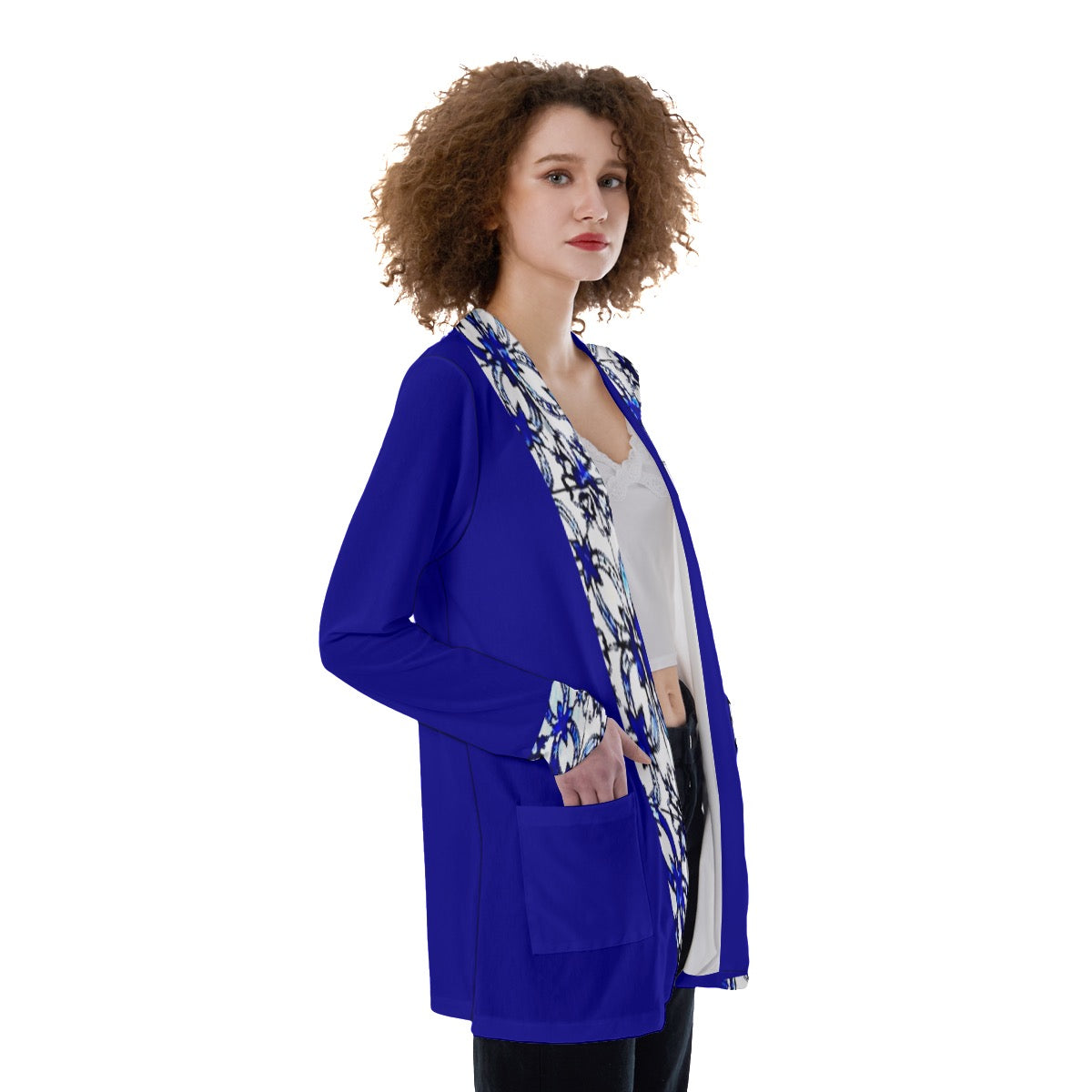 Elegance in Blue Women's Cover With Pocket