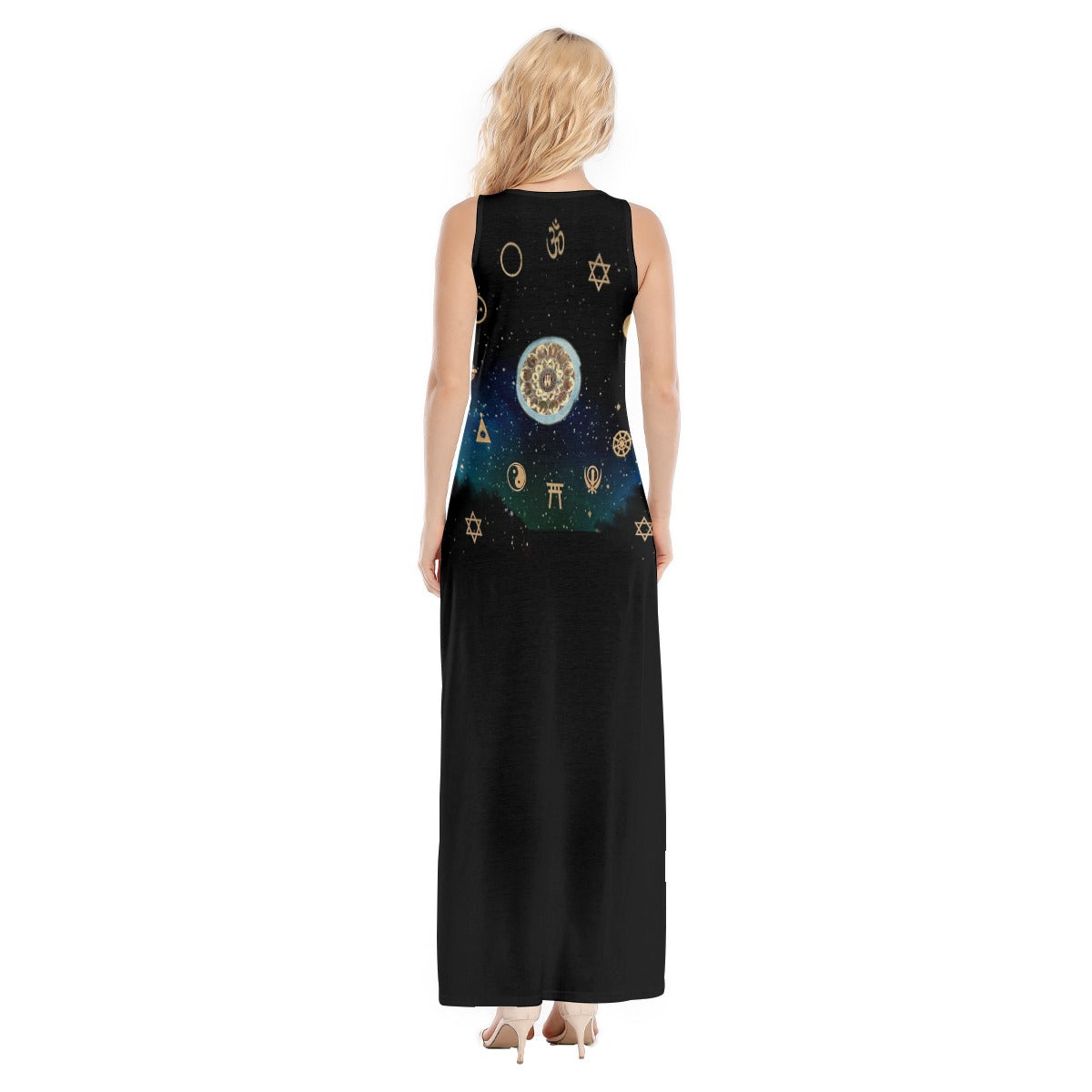 All-Over Print Women's Vest Dress | Length To Ankle