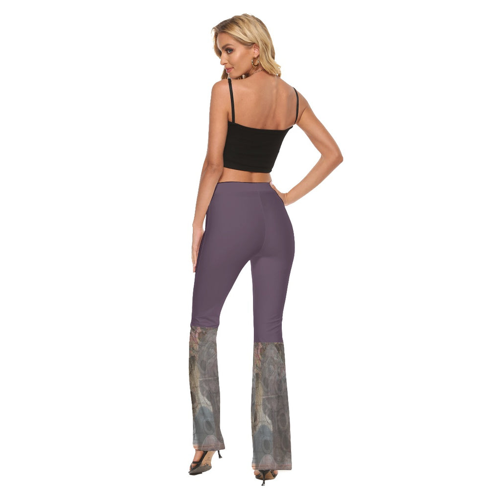 All-Over Print Women's Skinny Flare Pants