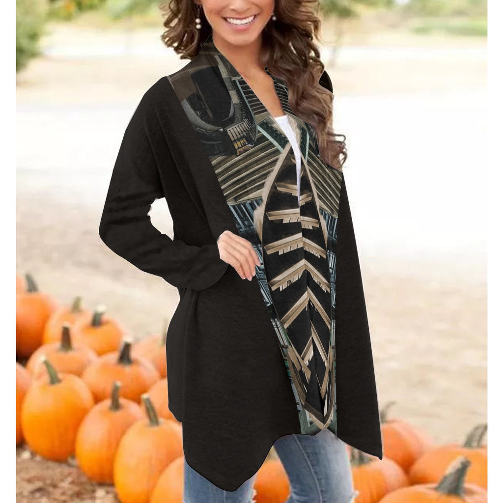 All-Over Print Women's Cardigan With Long Sleeve