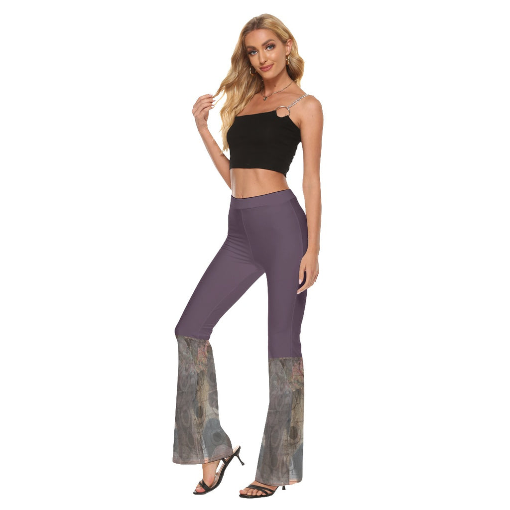 All-Over Print Women's Skinny Flare Pants
