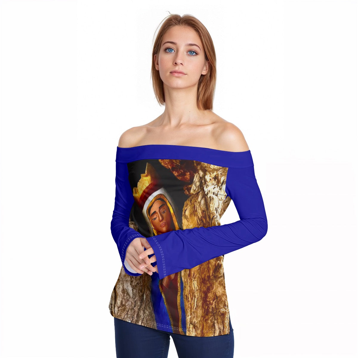 Mother Mary Women's Off-Shoulder Long Sleeve Top