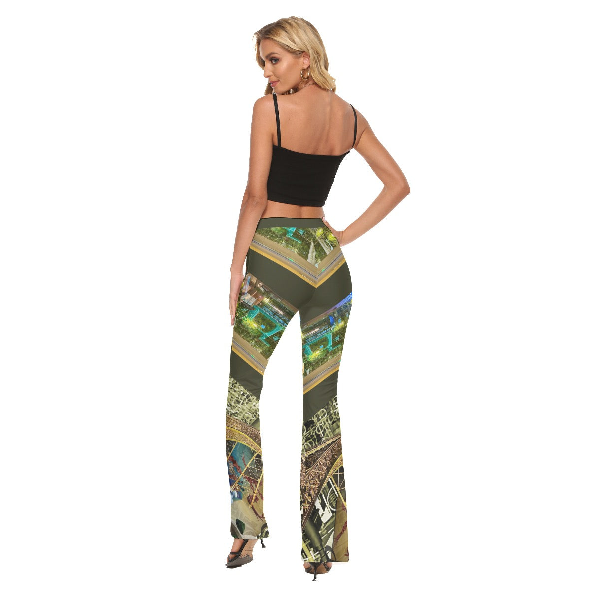 All-Over Print Women's Skinny Flare Pants