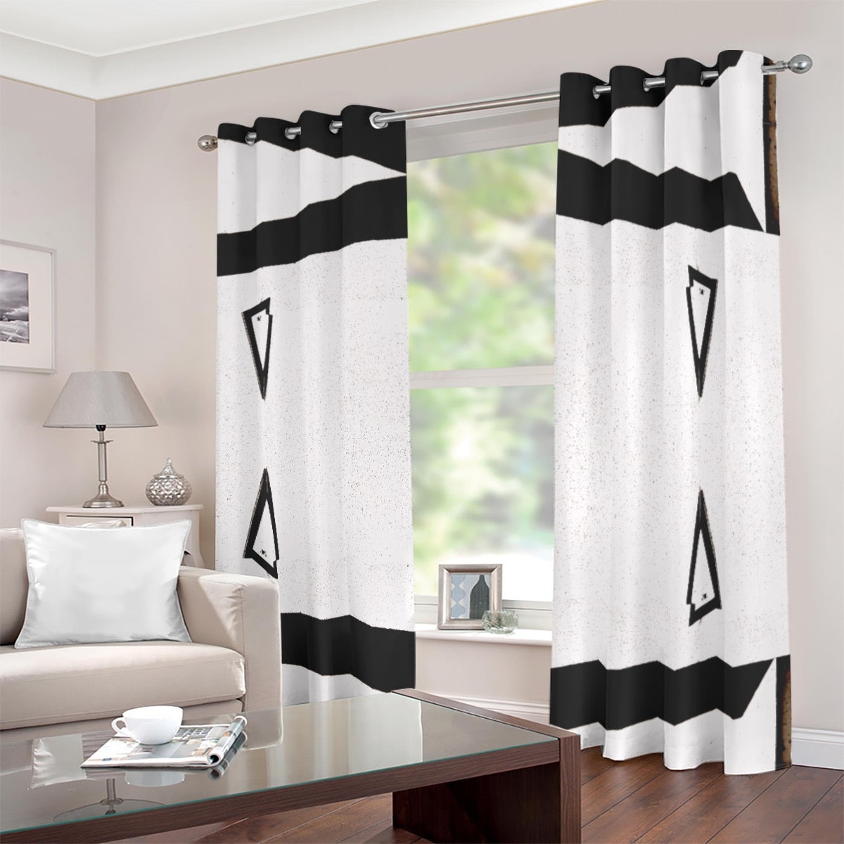 Art Deco Blackout Grommet Curtains | 265(gsm)