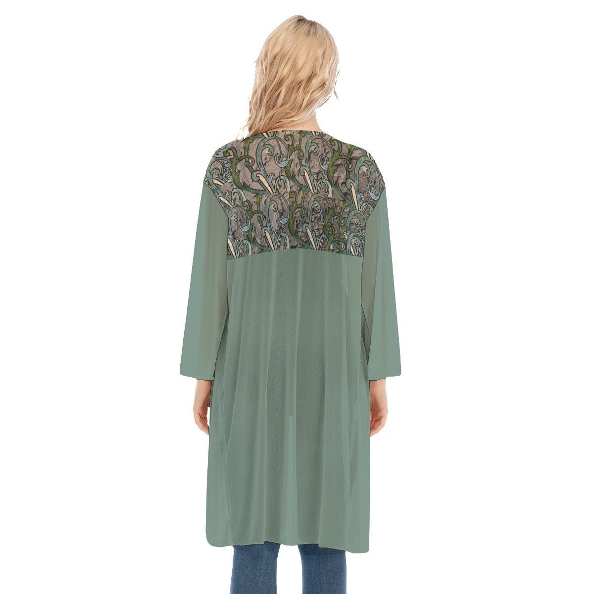 Beautifful Moon Women's V-neck Mesh Cardigan