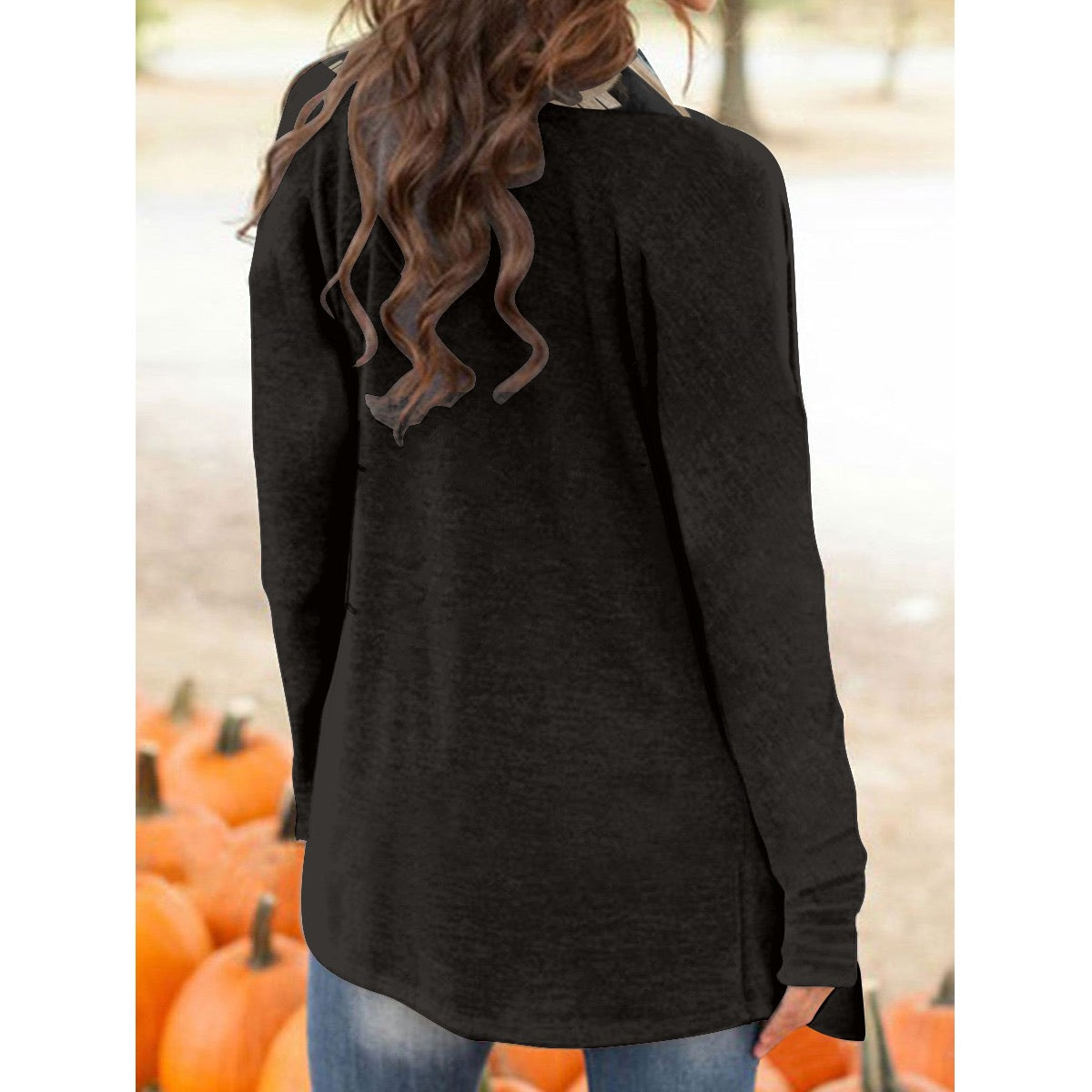 All-Over Print Women's Cardigan With Long Sleeve