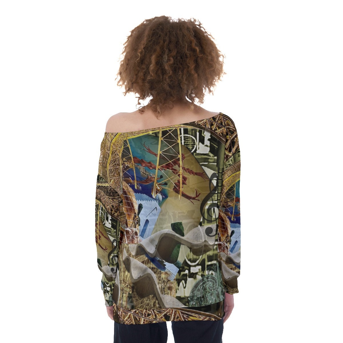 Hope Lives Series - Oversized Women's Off-Shoulder Sweatshirt