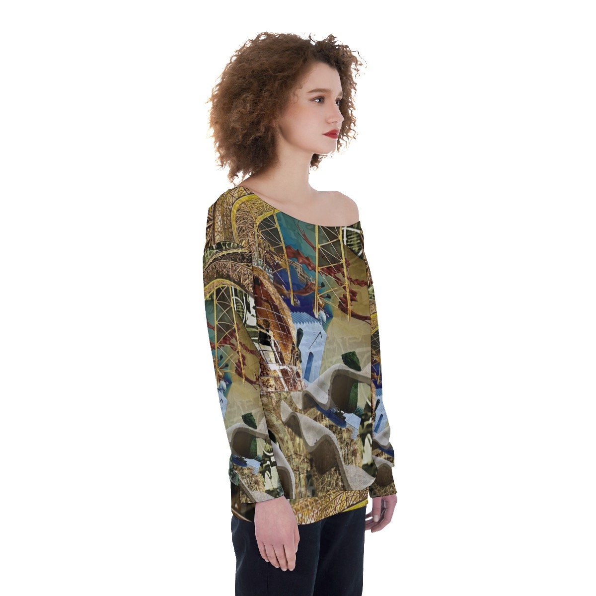 Hope Lives Series - Oversized Women's Off-Shoulder Sweatshirt