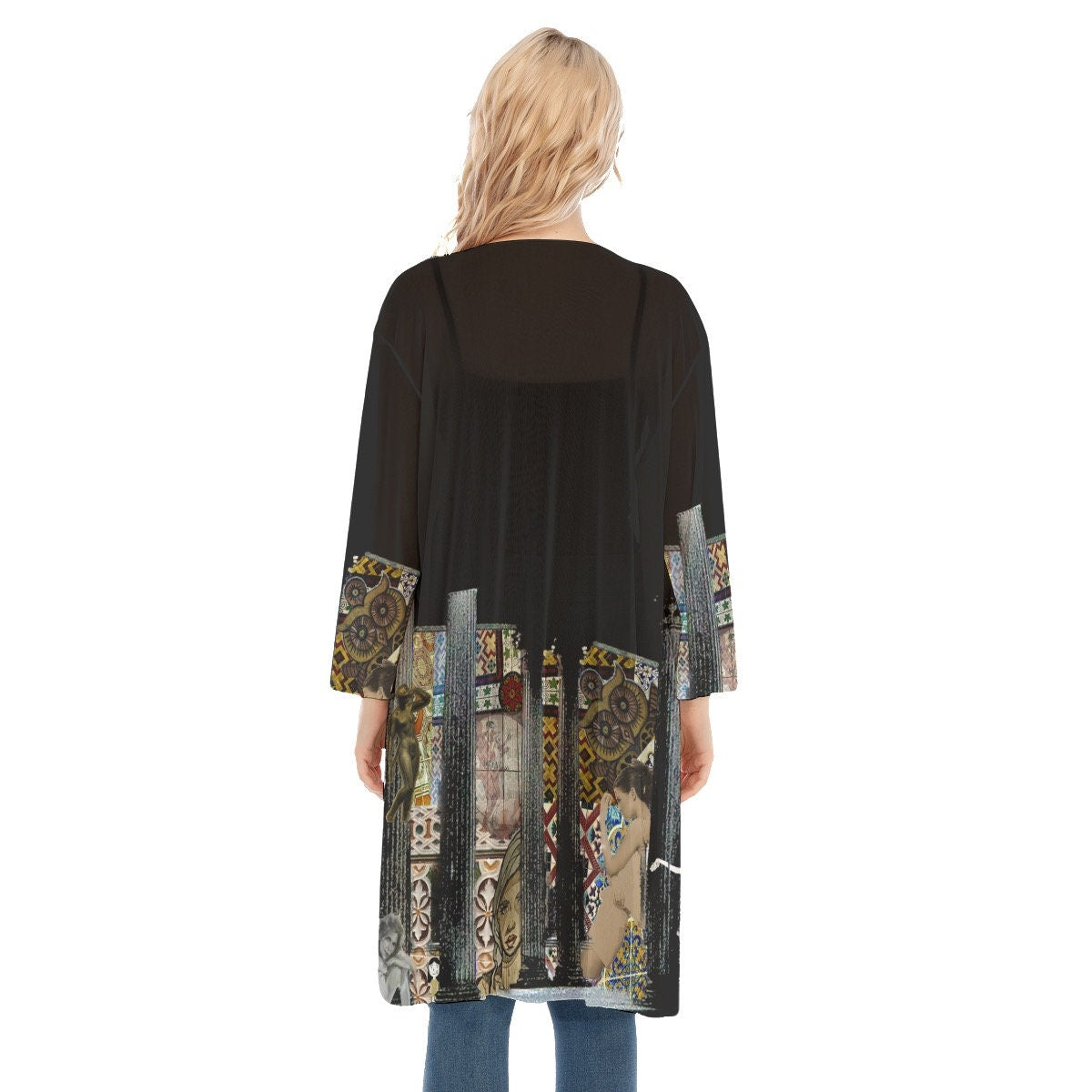 Mystery Women's V-neck Mesh Cardigan