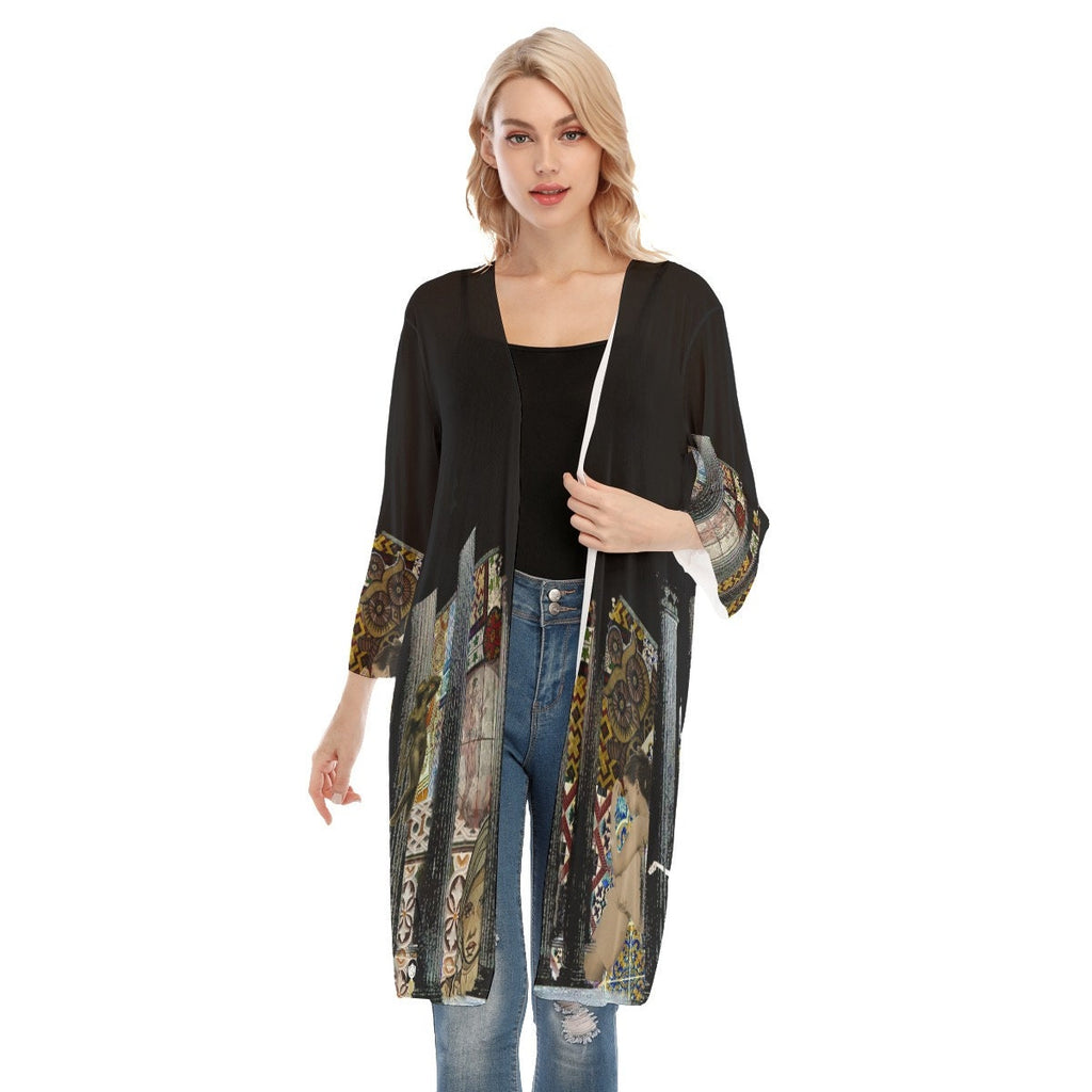 Mystery Women's V-neck Mesh Cardigan