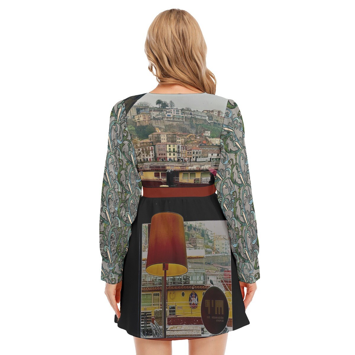 Window View Wrap Style Dress