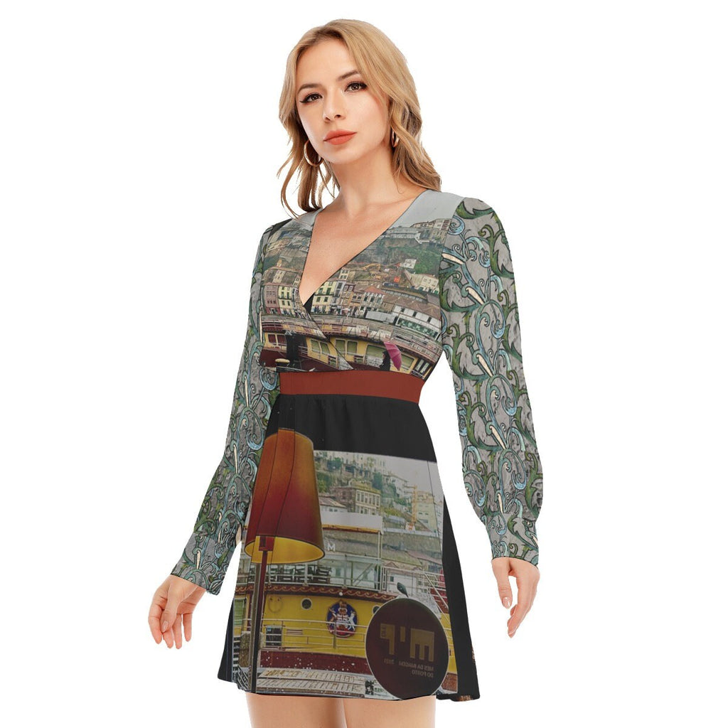 Window View Wrap Style Dress