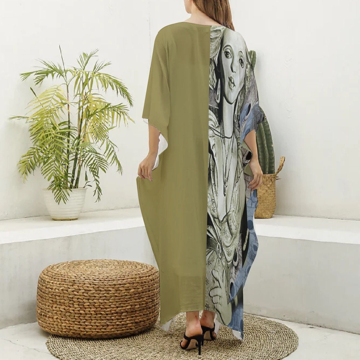 Portugal Greens Silk Kaftan