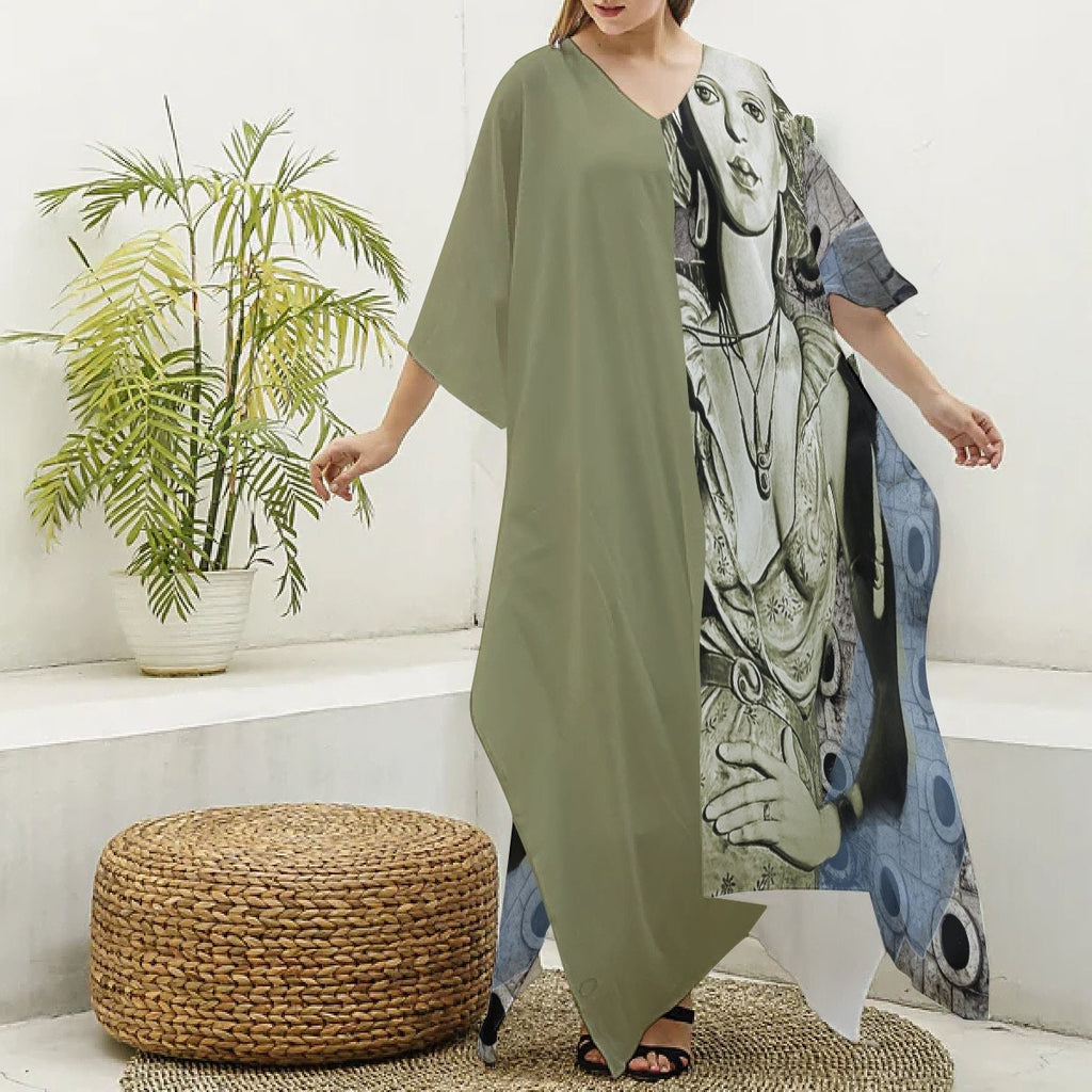Portugal Greens Silk Kaftan