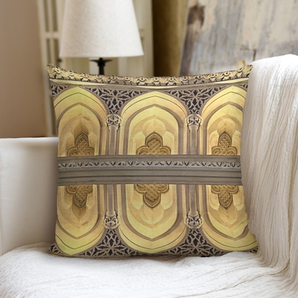 Portugal Arches  Couch Pillow w/filling