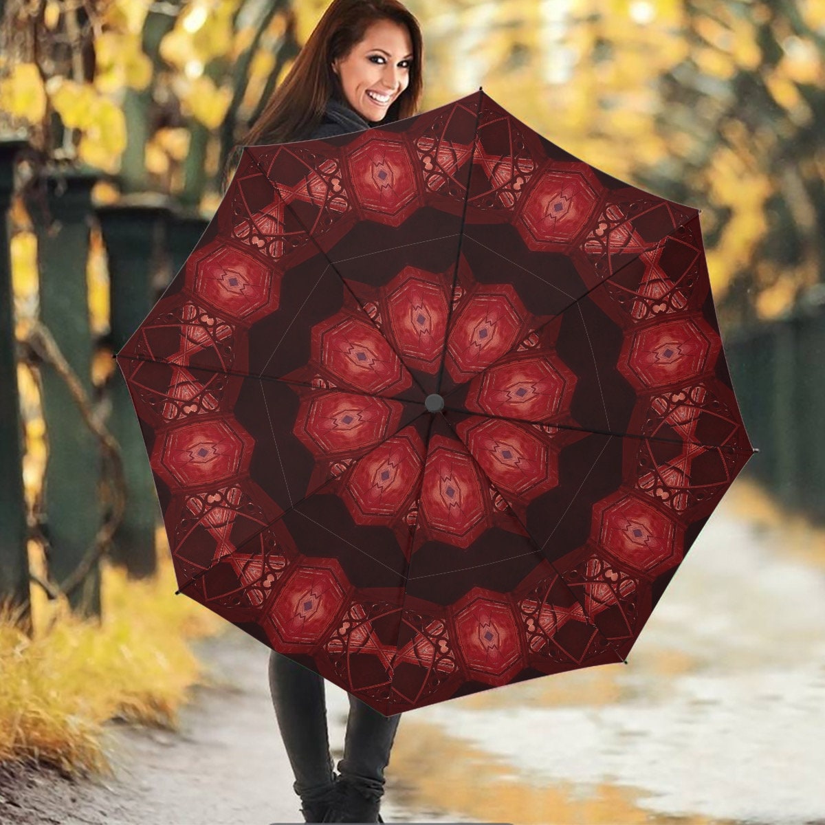 Architecural Red Umbrella