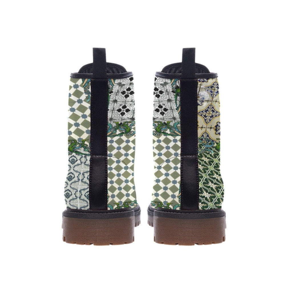 Portugal Tile Print Women's Boots: Stylish Fashion Footwear