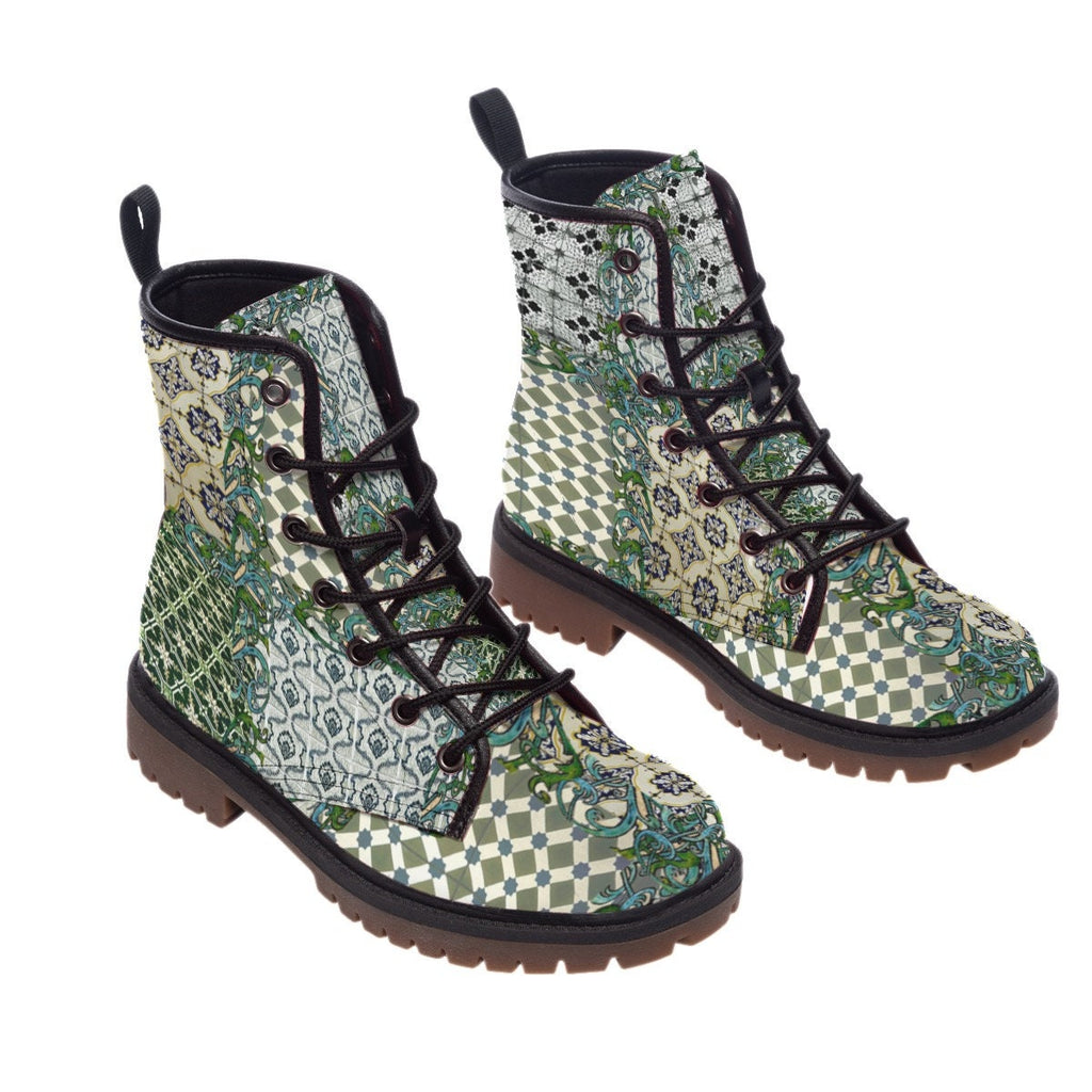 Portugal Tile Print Women's Boots: Stylish Fashion Footwear