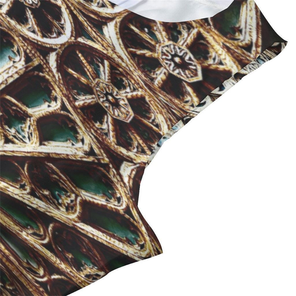 Livaria Architectural Chiffon Sleeveless Dress