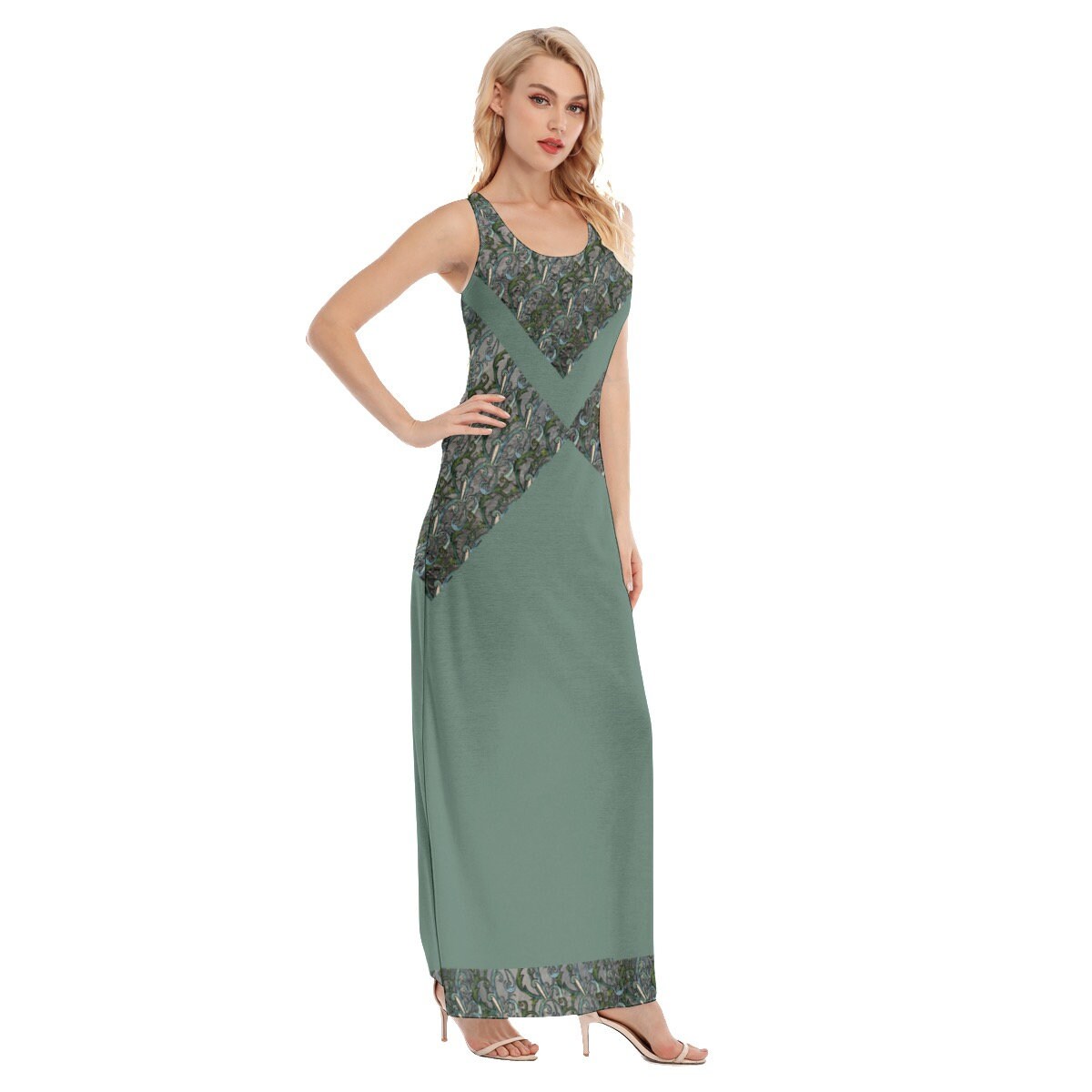 Beautiful Moon Women's Sleeveless Maxi Dress: Jersey Tank Sundress