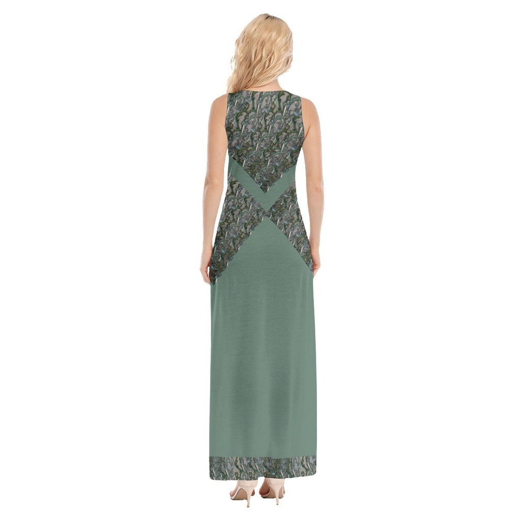 Beautiful Moon Women's Sleeveless Maxi Dress: Jersey Tank Sundress