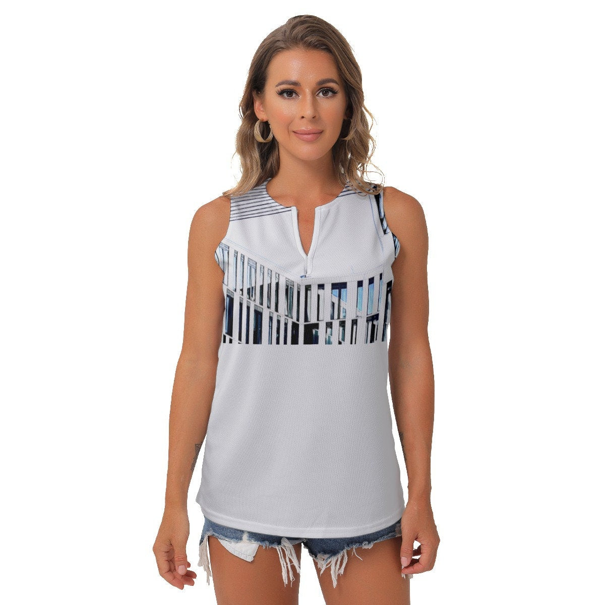 Architectural 1 Women's Sleeveless V-Neck Top