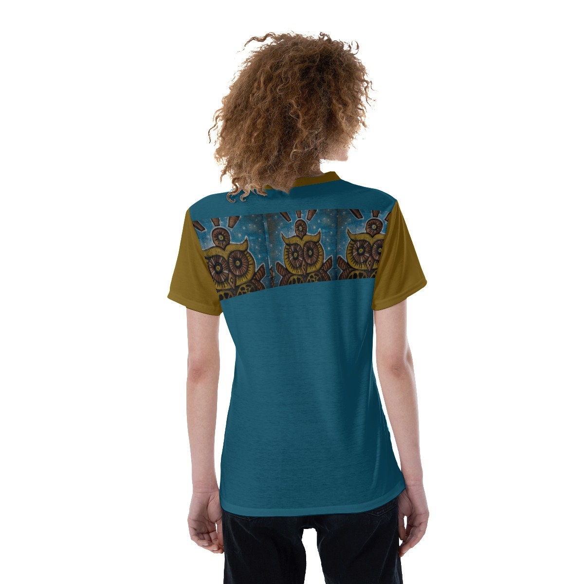 Owl Graffiti V-Neck Summer Top