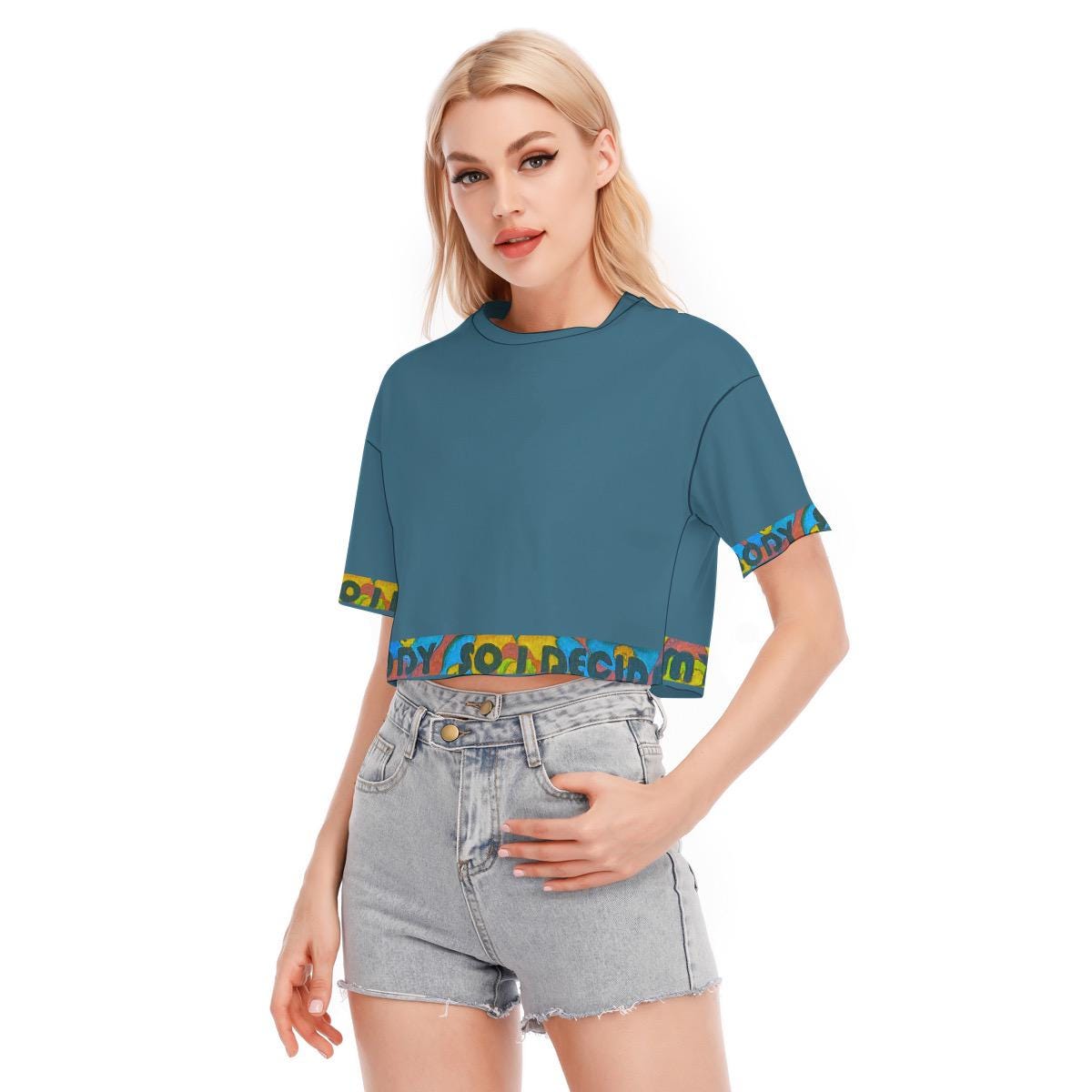 I Decide Cropped Cotton T-Shirt