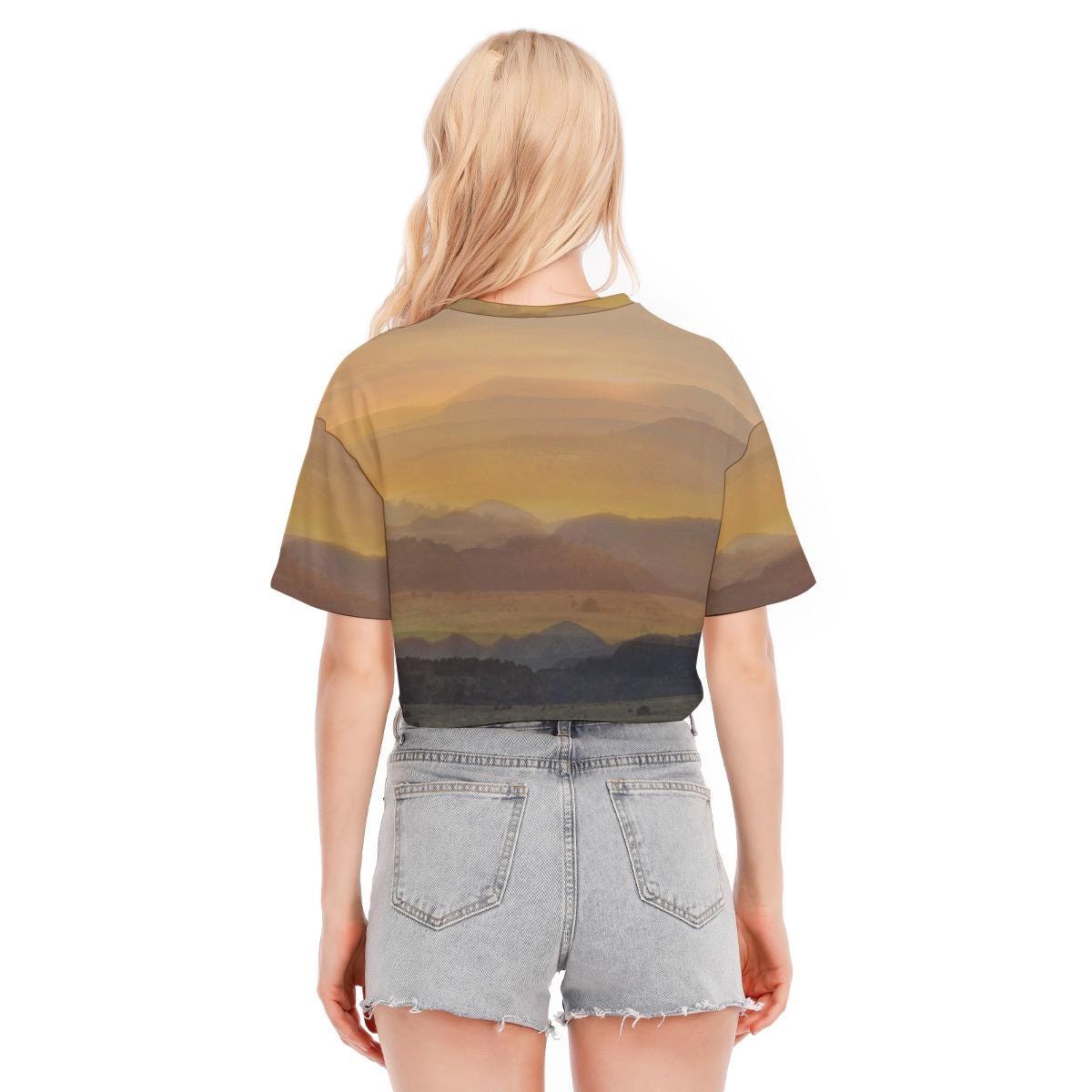 Essence of New Mexico Cropped Cotton T-Shirt