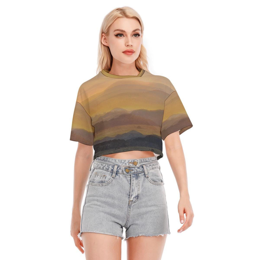 Essence of New Mexico Cropped Cotton T-Shirt