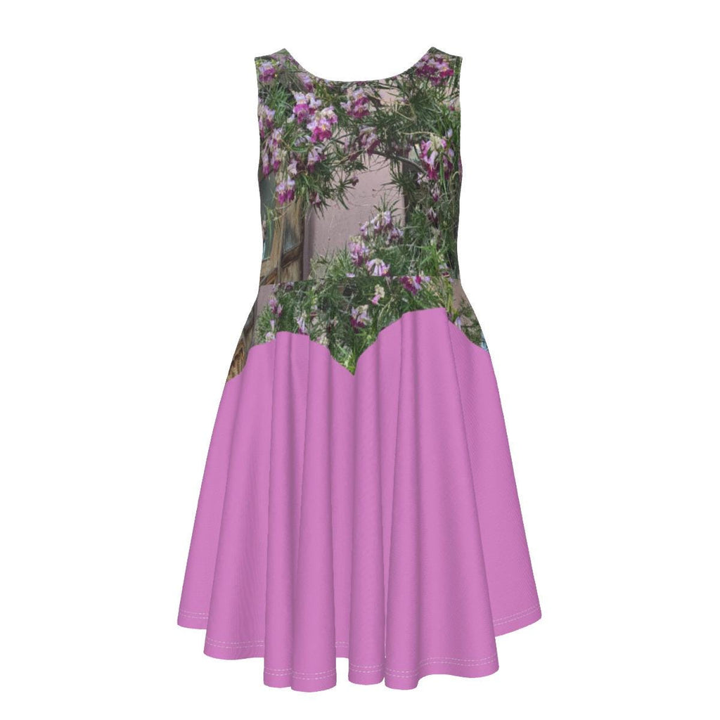 Mexican Rose Kid's Sleeveless Vest Dress