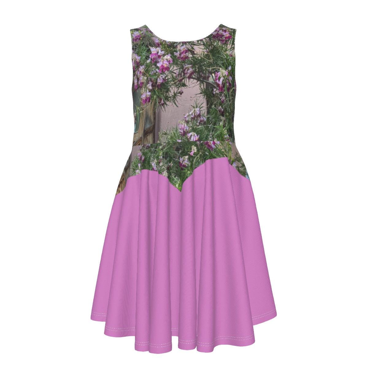 Mexican Rose Kid's Sleeveless Vest Dress