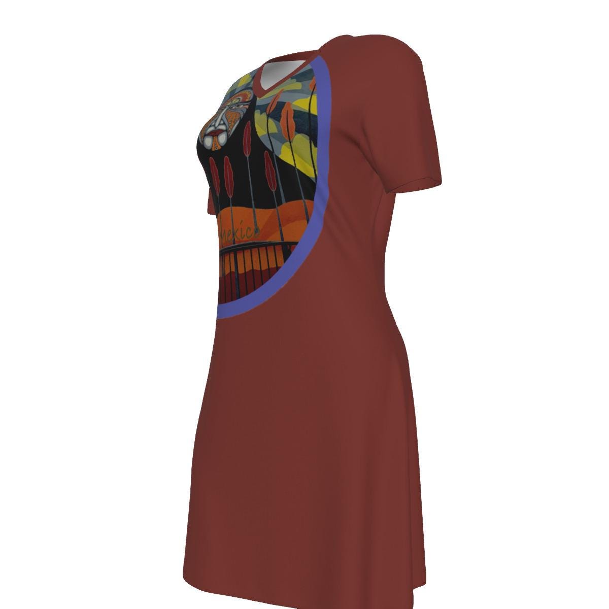 Aztec New Mexico All Cotton Short Sleeve Dress