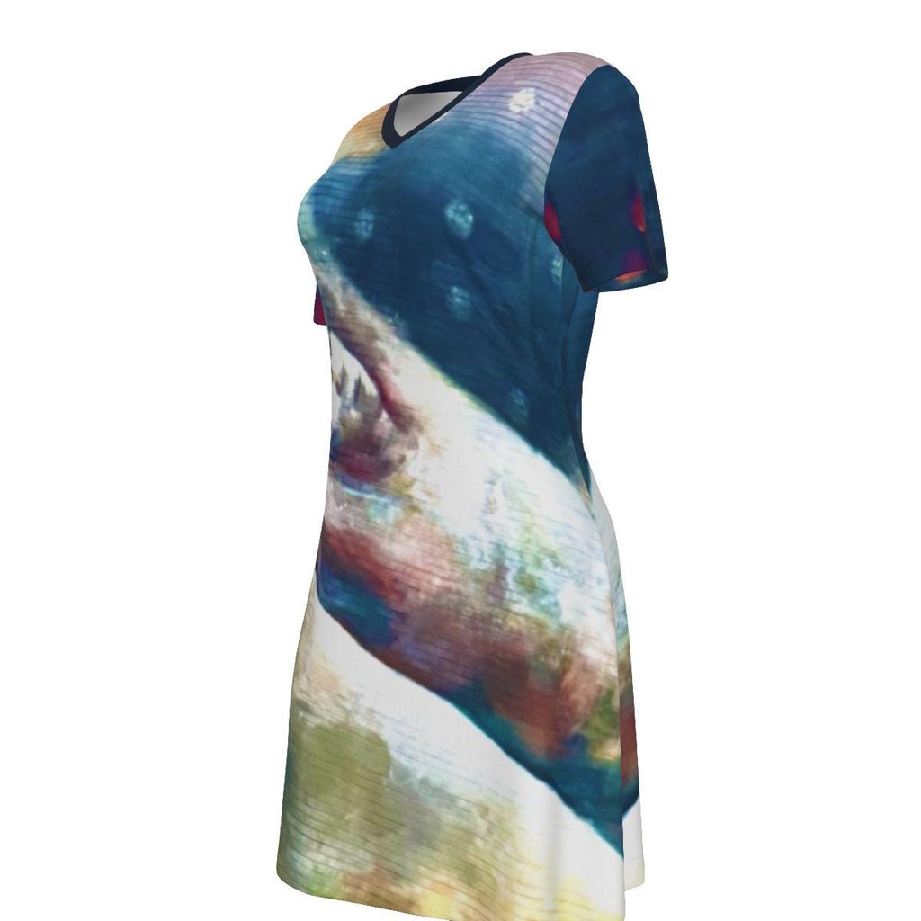 Male Mural New Mexico All Cotton Short Sleeve Dress