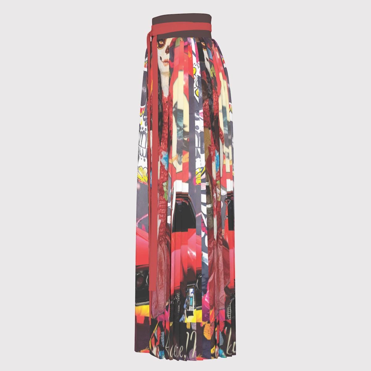Day of the Dead ABQ Women Traditional Chinese Pleated Skirt