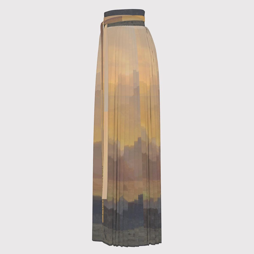 New Mexico Horizon  Women Traditional Chinese Pleated Skirt