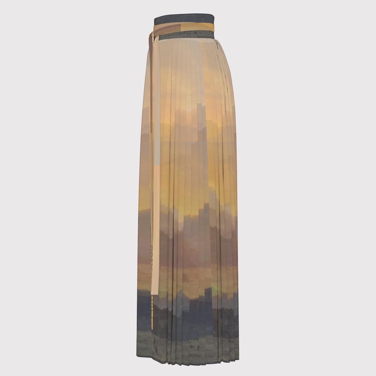 New Mexico Horizon  Women Traditional Chinese Pleated Skirt