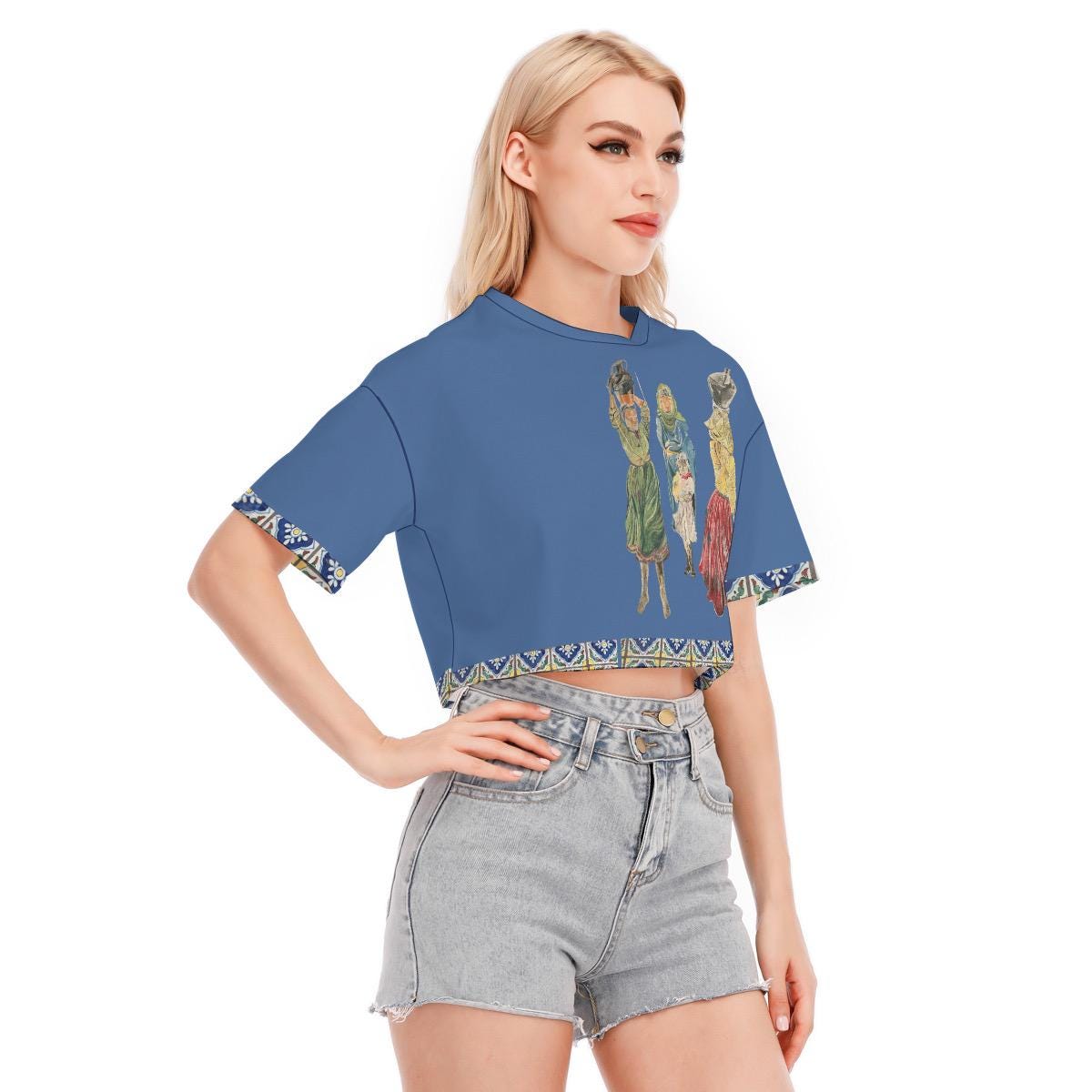 Women od New Mexico Cropped Cotton T-shirt