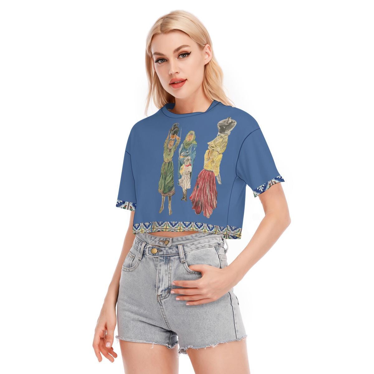 Women od New Mexico Cropped Cotton T-shirt