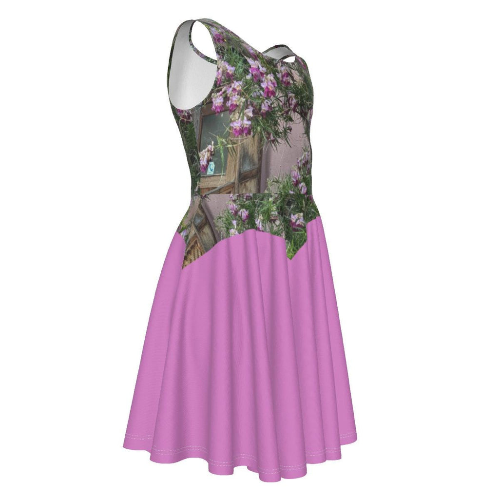 Mexican Rose Kid's Sleeveless Vest Dress