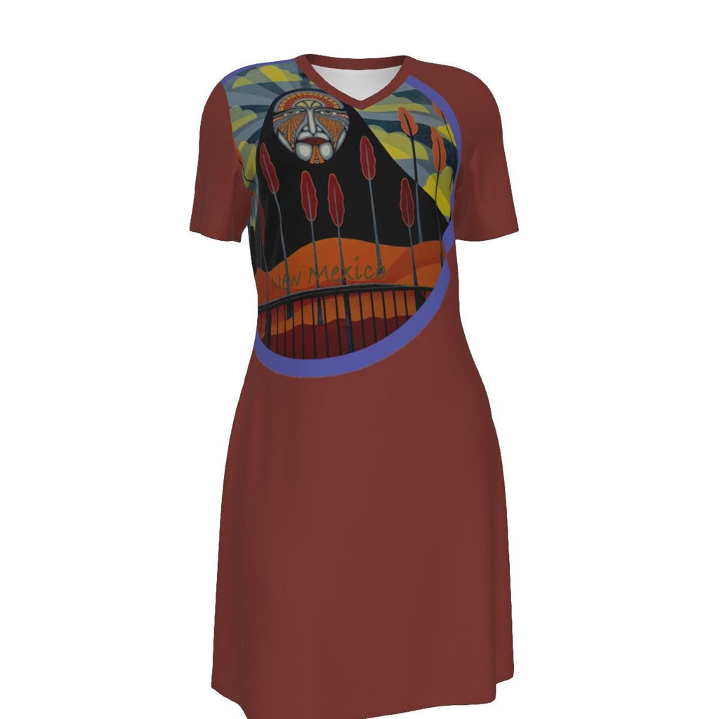 Aztec New Mexico All Cotton Short Sleeve Dress