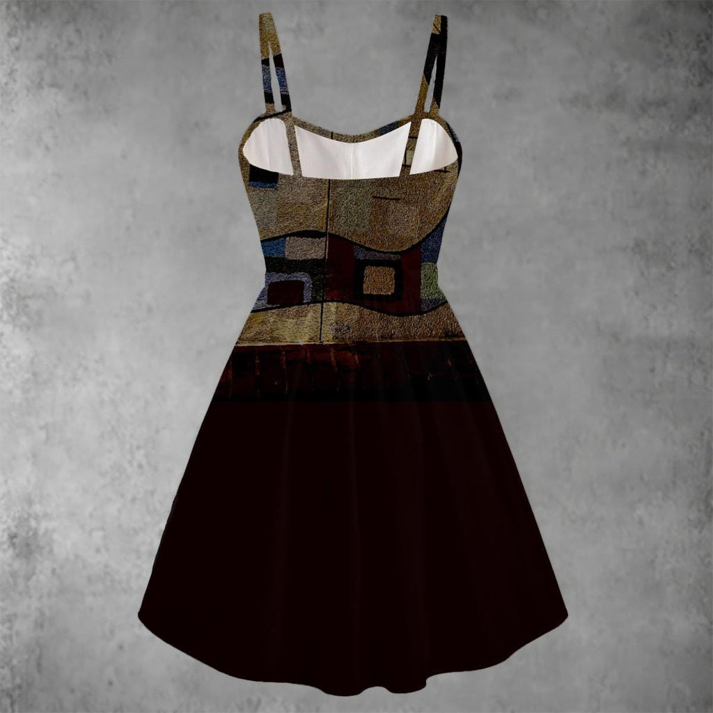 Snake Mural Women's Spaghetti Strap Dress