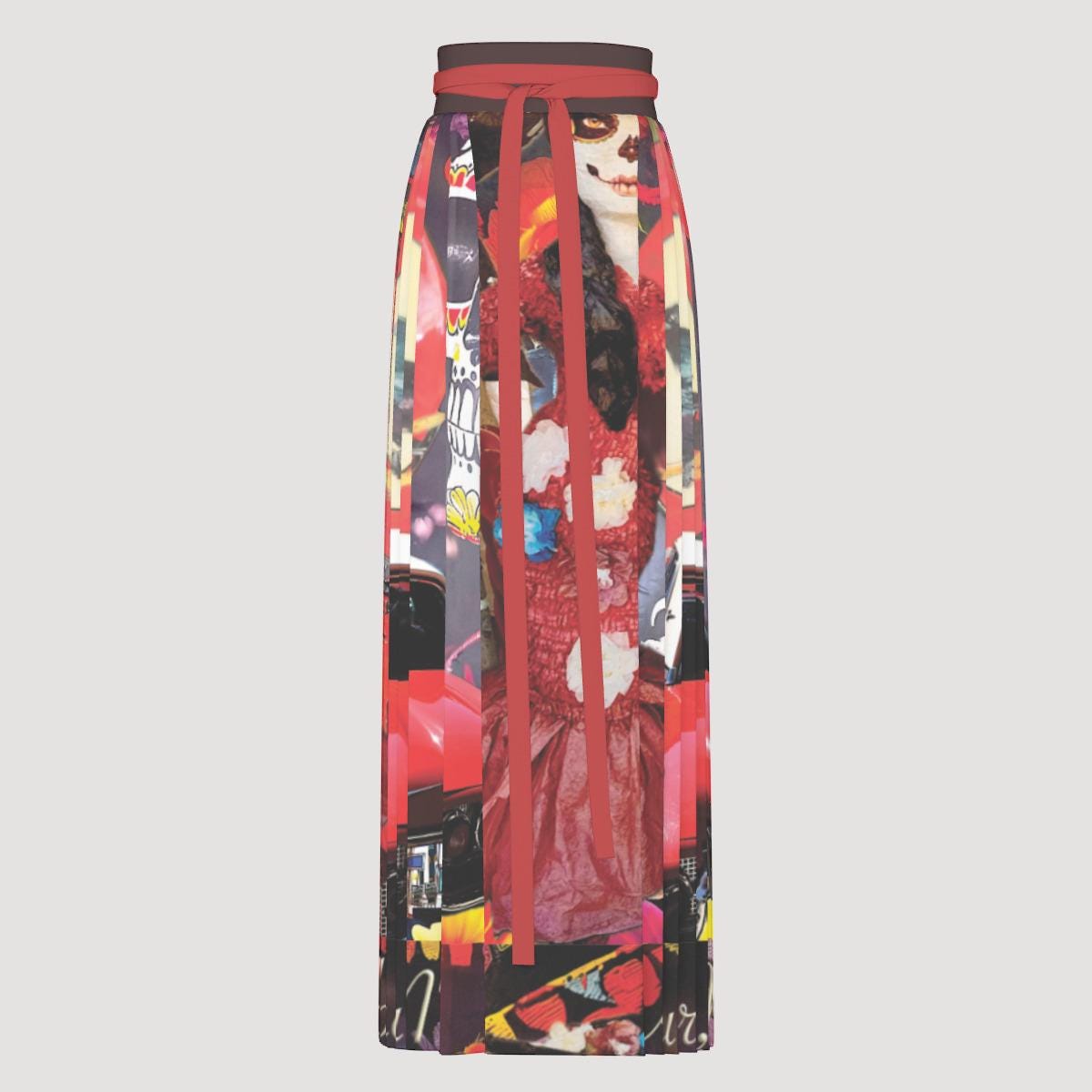 Day of the Dead ABQ Women Traditional Chinese Pleated Skirt