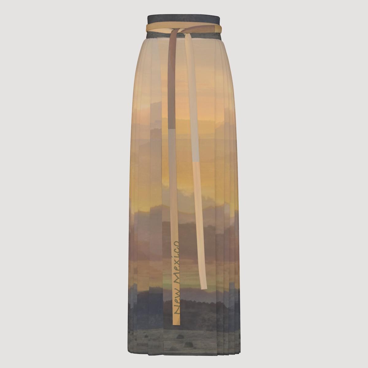 New Mexico Horizon  Women Traditional Chinese Pleated Skirt