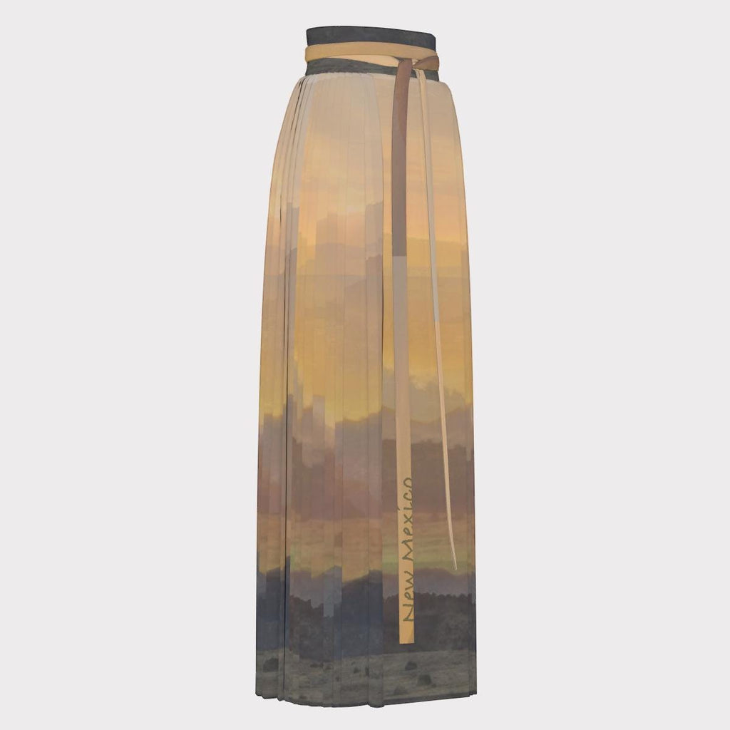 New Mexico Horizon  Women Traditional Chinese Pleated Skirt