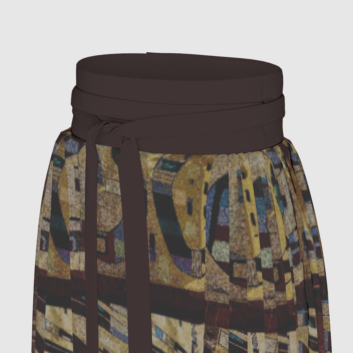 Snake MURAL  Women Traditional Chinese Pleated Skirt