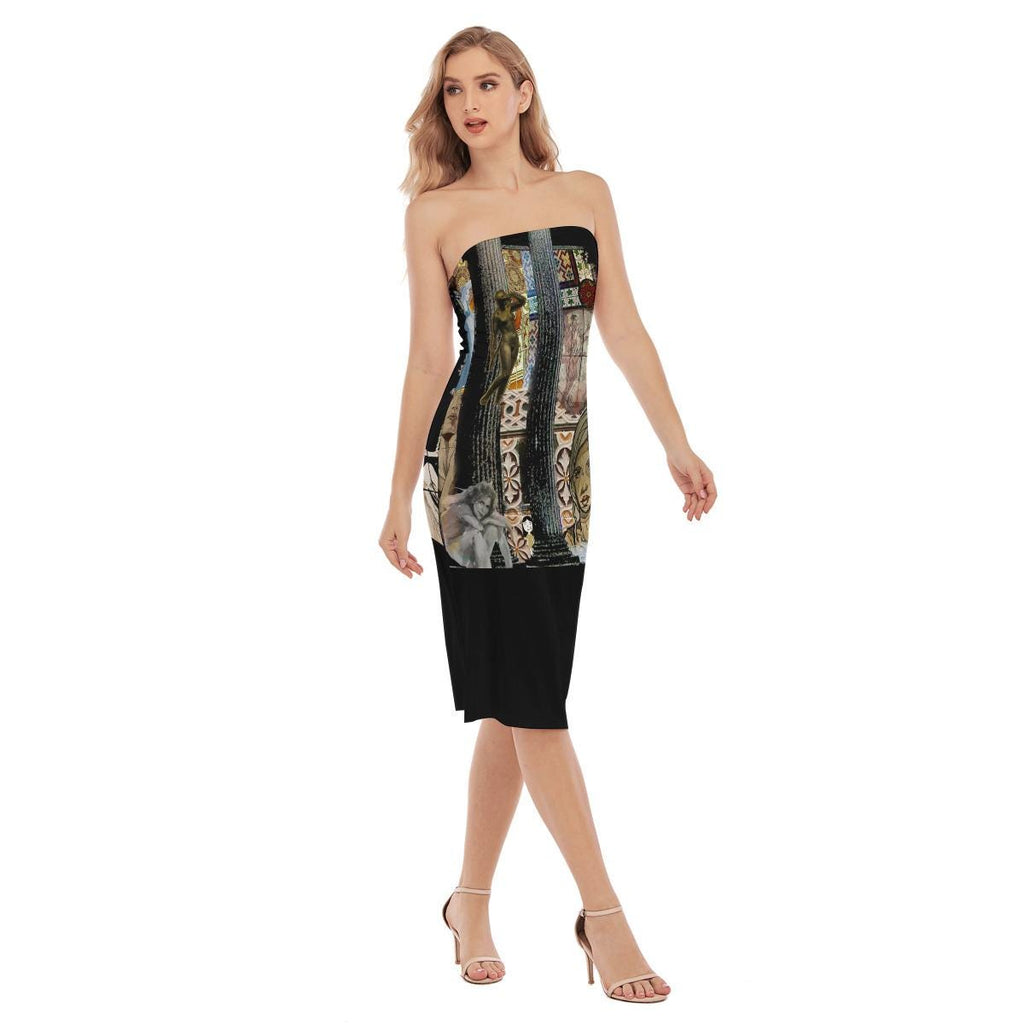 Mystery Women's Side Split Tube Top Dress